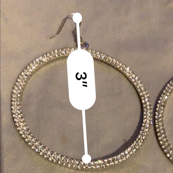 Earrings 3 inches from post all the way down. - Picture 3 of 3